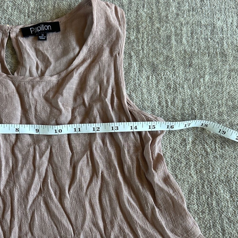 Papillon- Blush Ruffle Tank Top - Picture 4 of 5